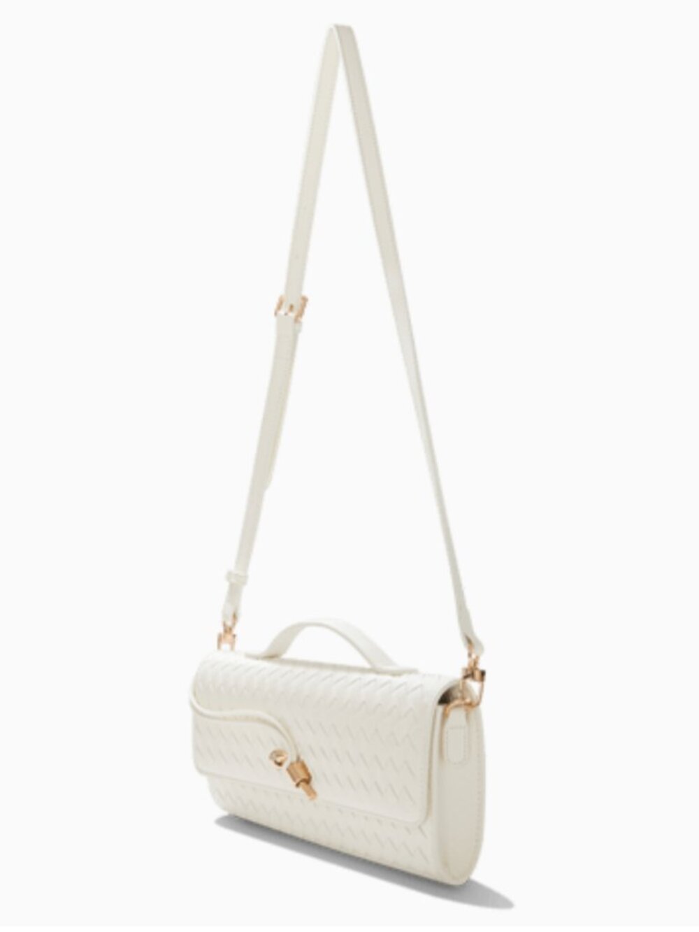 Few Moda East West Clutch with Crossbody Strap (Cream) NWT